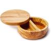 Sur La Table Olivewood Salt Keeper Duo, Tan