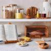 Sur La Table Olivewood Salt Keeper Duo, Tan
