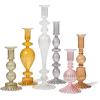 Sur La Table Pink Glass Taper Candle Holder, 6.3″