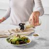 Sur La Table Salad Dressing Shaker – 18 oz Glass Bottle with Emulsifying Wand, Measurement Markings & Built-In Recipes – Mix Vinaigrettes & Caesar Dressings Easily