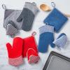 Sur La Table Silicone Striped Oven Mitt, Red(Blue)