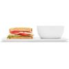 Sur La Table Soup and Sandwich Serving Set Plate Combo, 21 oz Soup Bowl and Plate, White – Microwave and Dishwasher
