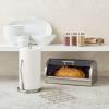 Sur La Table Stainless Steel Bread Box – 14.8″ Countertop Holder for Loaves, Bagels, Cookies & Baked Goods, Sleek Storage with Lid, Durable & Easy to Clean