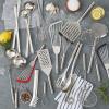 Sur La Table Stainless Steel Fish Turner with Silicone Tip – Nonstick, Heat-Resistant, Flexible Spatula for Delicate Foods – Ergonomic Handle, Dishwasher(Black)