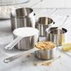 Sur La Table Stainless Steel Measuring Cups Set – 8 Nesting Cups from ¼ to 2 Cups – Durable 18/8 Steel with Easy-Open Ring, Space-Saving Design, Dishwasher