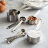 Sur La Table Stainless Steel Measuring Cups & Spoons Set – 8-Piece Kitchen Baking Tool Set with Nesting Design, Easy-Open Ring, Space-Saving Storage – Sizes from ¼ tsp to 1 cup