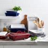 Sur La Table Stoneware 2-Piece Rectangular Baker Set, White(Blue)