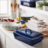 Sur La Table Stoneware 3-Piece Baker Set w/Lids, Blue(White)