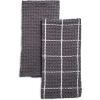Sur La Table Washed Waffle Kitchen Towels – Set of 2 Ultra-Absorbent 28″ x 20″ Cotton Dish Towels with Soft Textured Weave, Non-Scratch, Machine Washable for Everyday Use, Charcoal(Dove Grey)