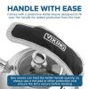 Viking 3-Ply Stainless Steel Tea Kettle, 2.6 Quart Stovetop Hot Water Pot with Tempered Glass Lid, Ergonomic Handle, Induction Ready, Slate and Blue(Satin Silver)