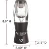 Vinturi Wine Aerator Pourer and Decanter for Red Wines Patented Design Perfectly Aerates Wines By The Glass or Bottle With Distinctive Sound, Includes No-Drip Base & Sediment Screen, Black