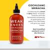 Weak Knees Gochujang Sriracha Hot Sauce, Infused with Bold Korean Gochujang Paste & Classic Spicy Sriracha, Made in the USA, 10.5oz Squeeze Bottle(Gochujang Sriracha 10.5oz)