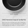 de Buyer CHOC Nonstick Crepe & Tortilla Pan – 10.25” – Ideal for Making & Reheating Crepes, Tortillas & Pancakes – 5-Layer PTFE Coating – PFOA Free – Made in France