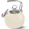 Chantal Classic Teakettle, 1.8 QT, Enamel On Steel, 2-Tone Harmonica Whistle, Rapid Boil and Even Heating (Almond)(Almond)