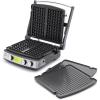 GreenPan Elite 7-in-1 Multi-Function Contact Grill & Griddle, Healthy Ceramic Nonstick, Grill & Waffle Plates, Adjustable Shade & Shear, Closed Press/Open Flat Surface, PFAS-Free, Cream White(Graphite)
