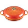 Le Creuset Enameled Cast Iron Signature Braiser, 3.5 qt., Cerise(Flamme Doree)