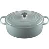 Le Creuset Enameled Cast Iron Signature Oval Dutch Oven, 9.5 qt., Cerise(Sea Salt)