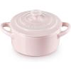 Le Creuset Stoneware Mini Round Cocotte, 8 oz., Caribbean(Chiffon Pink)