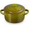 Le Creuset Stoneware Mini Round Cocotte, 8 oz., Caribbean(Olive)