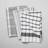 Sur La Table Assorted Twill Kitchen Towels, Set of 3, Cool Gray(Sardine)