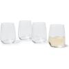 Sur La Table Bistro Stemless Wine Glasses, Set of 4, Clear