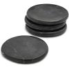 Sur La Table Black Marquina Marble Coasters – Set of 4 Handmade Stone Drink Coasters, 4″ Round, Protects Surfaces with Elegant Modern Style