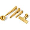 Sur La Table Coffee Bag Clips, Set of 4, Gold