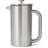 Sur La Table Double-Wall Stainless Steel French Press, 8 Cup, Silver