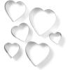 Sur La Table Heart Cookie Cutters, Set of 6, Stainless Steel
