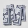 Sur La Table Jacquard Floral Napkins, Set of 4, Indigo(Indigo)