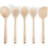 Sur La Table Kitchen Essentials Beech Wood Kitchen Tools – Durable Wooden Cooking Utensils Set