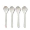 Sur La Table Melamine Sprinkle Spoons, Set of 4, White