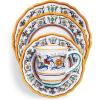 Sur La Table Nova Deruta 16 Piece Ceramic Dinnerware Set, Italian Inspired Floral Designed Mugs, Dinner Plates, Salad Plates and Bowls, Service for 4