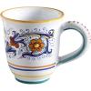 Sur La Table Nova Deruta Hand-Painted Ceramic Mug – 16 oz Colorful Italian Coffee & Tea Cup, Renaissance-Inspired Design, Made in Italy