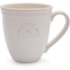 Sur La Table Pearl Stoneware Medallion Mug, White
