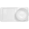 Sur La Table Soup and Sandwich Serving Set Plate Combo, 21 oz Soup Bowl and Plate, White – Microwave and Dishwasher