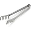 Sur La Table Stainless Steel Pasta Tongs – 10″ Serving Utensil with Interlocking Teeth for Spaghetti, Linguine & More, Durable & Easy to Use for Precise Noodle Gripping