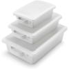 Sur La Table Stoneware 3-Piece Baker Set w/Lids, Blue(White)