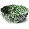 Sur La Table Stoneware Splatter Design Serving Bowl – 4 Qt, 11″ Round Colorful Spongeware-Inspired Salad & Pasta Dish, Oven/Freezer/Dishwasher, Green