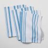 Sur La Table Striped Kitchen Towels, Set of 3, Blueberry(Light Blue)