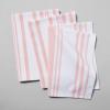 Sur La Table Striped Kitchen Towels, Set of 3, Blueberry(Light Pink)