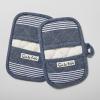 Sur La Table Striped Mini Mitts, Set of 2, Blue
