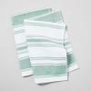 Sur La Table Ultra-Absorbent Terry Towels, Set of 2, Blue(Green)