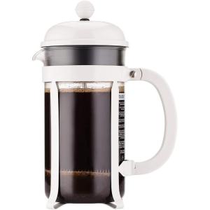 Bodum 34oz Chambord French Press Coffee Maker, High-Heat Borosilicate Glass, Stainless Steel, Copper – Made in Portugal(White)