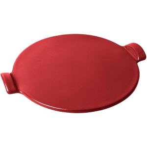 Emile Henry Round Pizza Stone 14.5″, Charcoal(Burgundy Red)