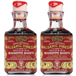 Giusti Italian Balsamic Vinegar of Modena IGP – 3 Gold Medals, Rich & Thick Gran Deposito Aceto Balsamico di Modena for Salads, Cheese & Finishing Touches, Made in Italy – 8.45 fl oz/250 ml -Pack of 1(8.45 Fl Oz (Pack of 2))