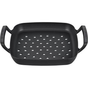 Le Creuset Alpine Outdoor Collection Enameled Cast Iron Square Grill Basket, 12″(Grill Basket)