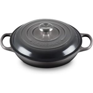 Le Creuset Enameled Cast Iron Signature Braiser, 3.5 qt., Cerise(Oyster)