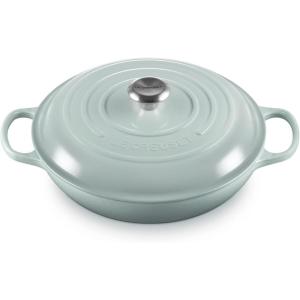 Le Creuset Enameled Cast Iron Signature Braiser, 3.5 qt., Cerise(Sea Salt)