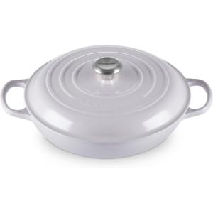 Le Creuset Enameled Cast Iron Signature Braiser, 3.5 qt., Cerise(Shallot)